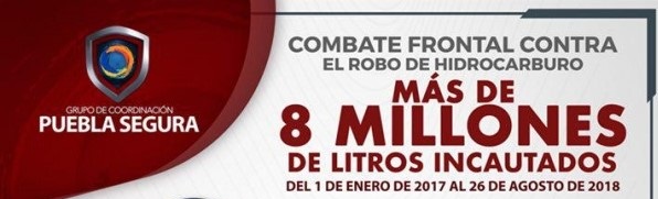 Puebla Segura ha realizado más de 2 400 operativos para acabar con el robo de combustible