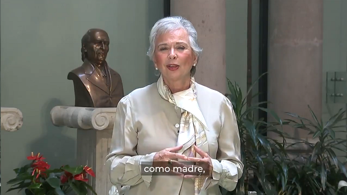 Olga Sánchez Cordero llama a cuidarse del Covid-19 en Fase 2