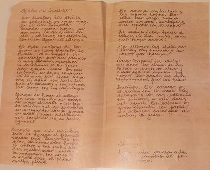 Receta original de los Chiles en Nogada_Puebla