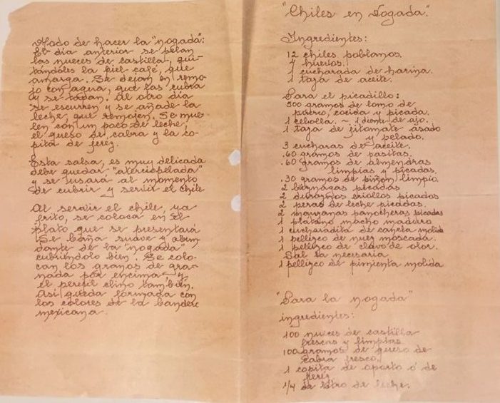 Receta original de los Chiles en Nogada_Puebla