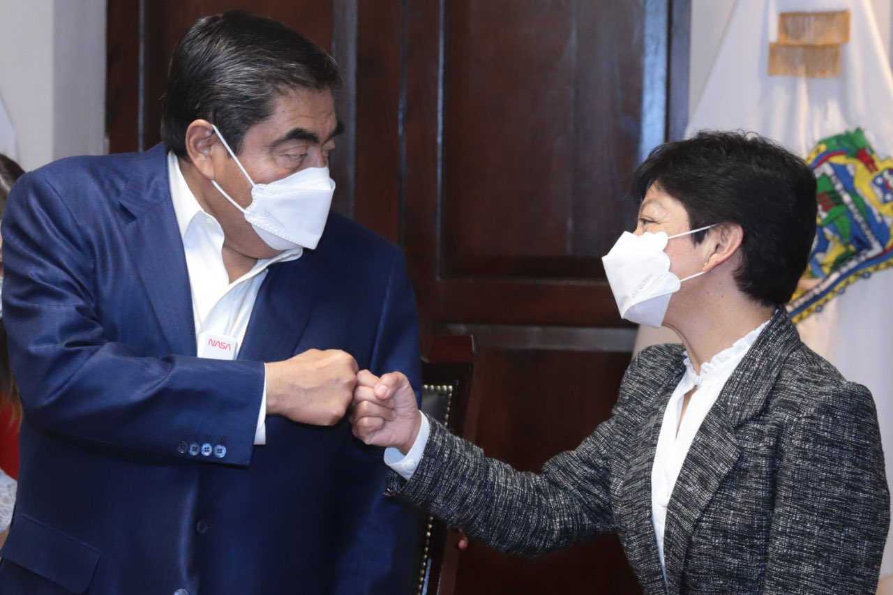 Primer encuentro entre Miguel Barbosa y la Rectora Lilia Cedillo