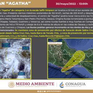 Prevén lluvias y rachas de viento en Puebla por Huracán “Agatha”