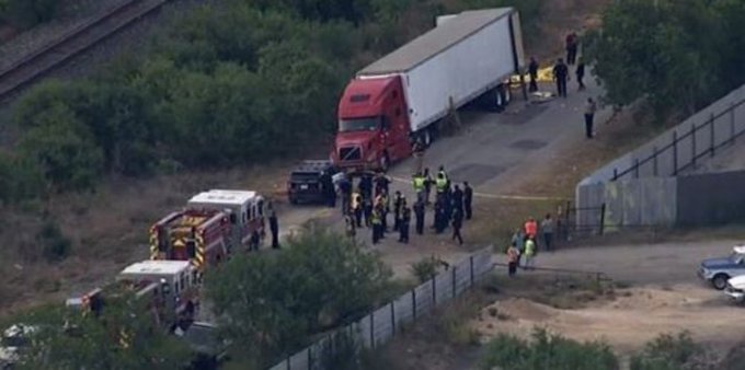 Fallecieron 50 personas migrantes en trailer abandonado San Antonio Texas, Estados Unidos