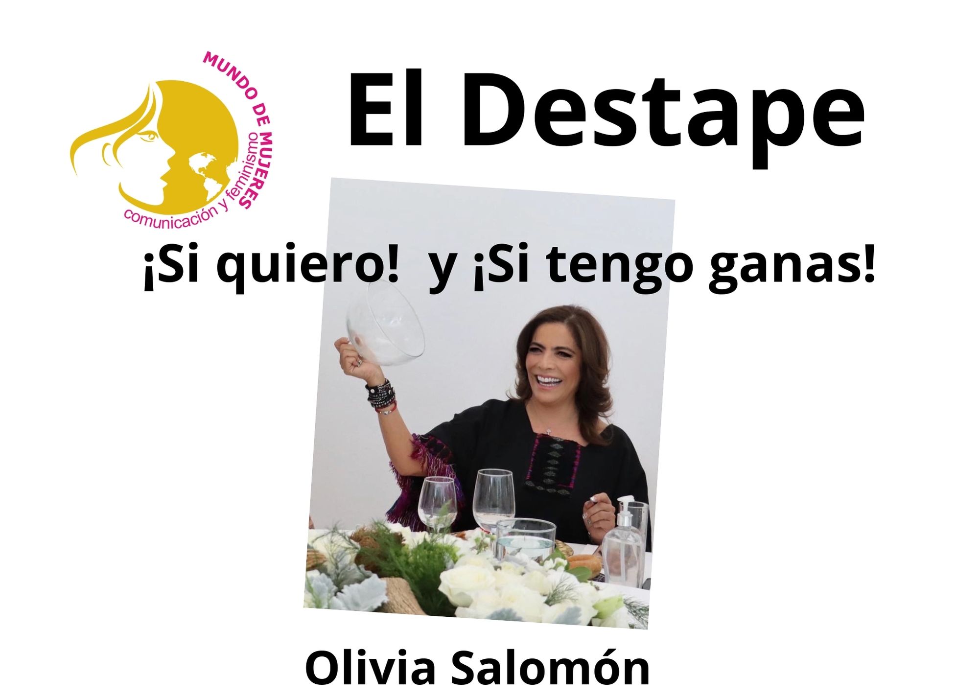 Olivia Salomón levantó la mano hacia el 2024