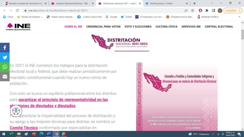 Habrá 7 distritos en Puebla con representación indígena: INE