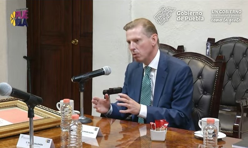 Embajador de Suecia en México Sr Gunnas Alden en Puebla