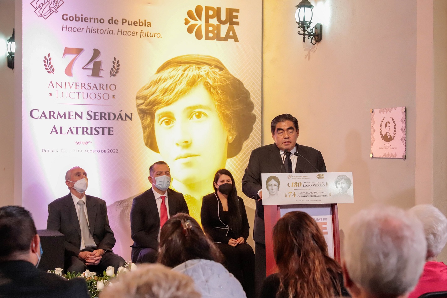 74 Aniversario Luctuoso de Carmen Serdán Alatriste y 180 Aniversario Luctuoso de Leona Vicario