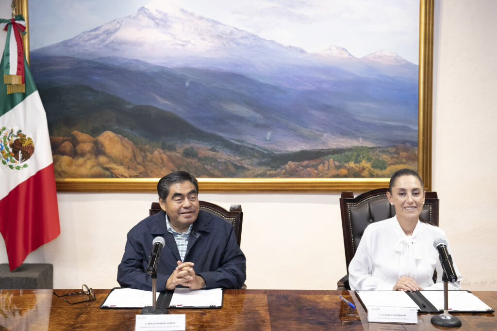 RECONOCE SHEINBAUM PARDO LABOR DE PUEBLA PARA REDUCIR DELITOS