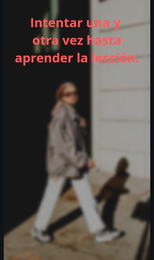 INTENTA, VARIAS VECES, LA VIDA ESTÁ HECHA DE PRUEBA Y ERROR 