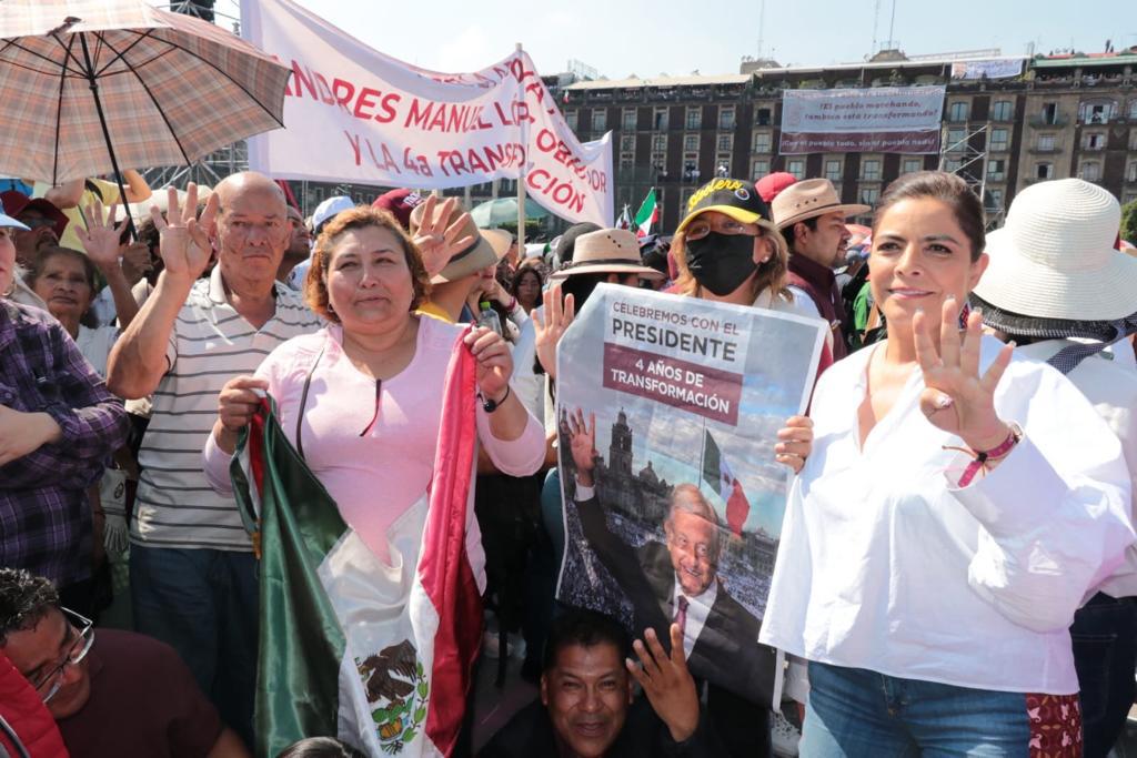 El pueblo le demostró el gran amor que le tiene al Presidente AMLO: Olivia Salomón 