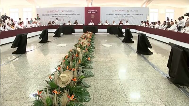 Asiste el gobernador Miguel Barbosa a la Sesión de Seguridad Nacional; llama AMLO a los fiscales a actuar por la justicia