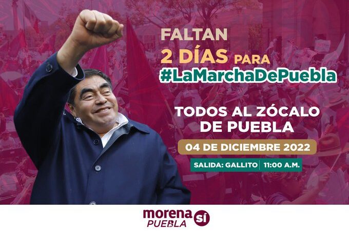Claudia Rivera le pide un “cafecito” al gobernador Barbosa, pero dice que no va a la marcha en Apoyo a AMLO y a la 4T