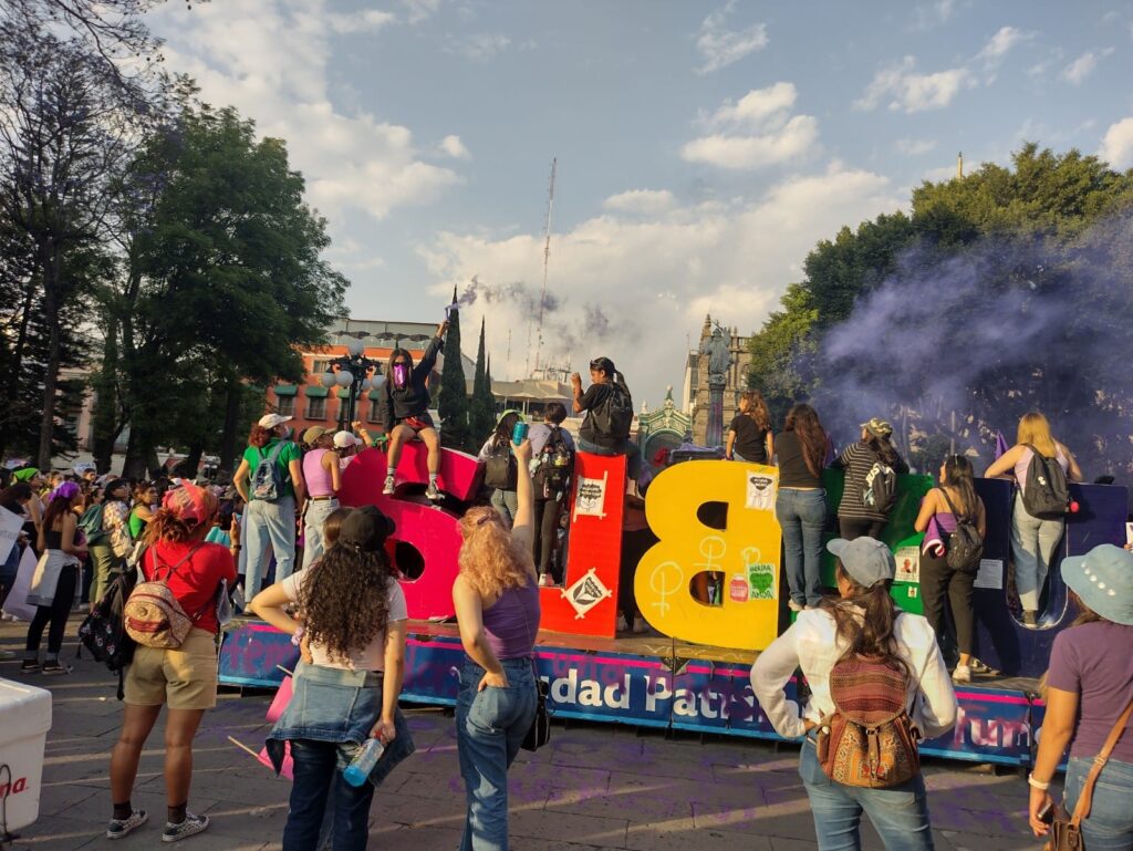Saldo blanco por las marchas de #8M2023 en Puebla, reporta Gobernación