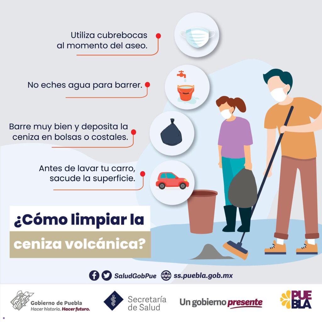 barre la ceniza volcánica