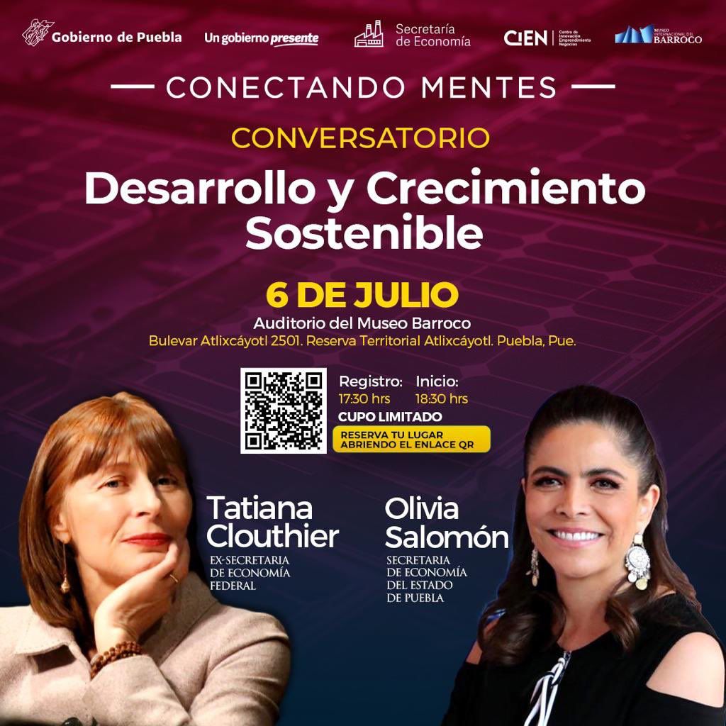 Estará Tatiana Clouthier en Puebla para participar en “Conectando Mentes” en el Museo Barroco