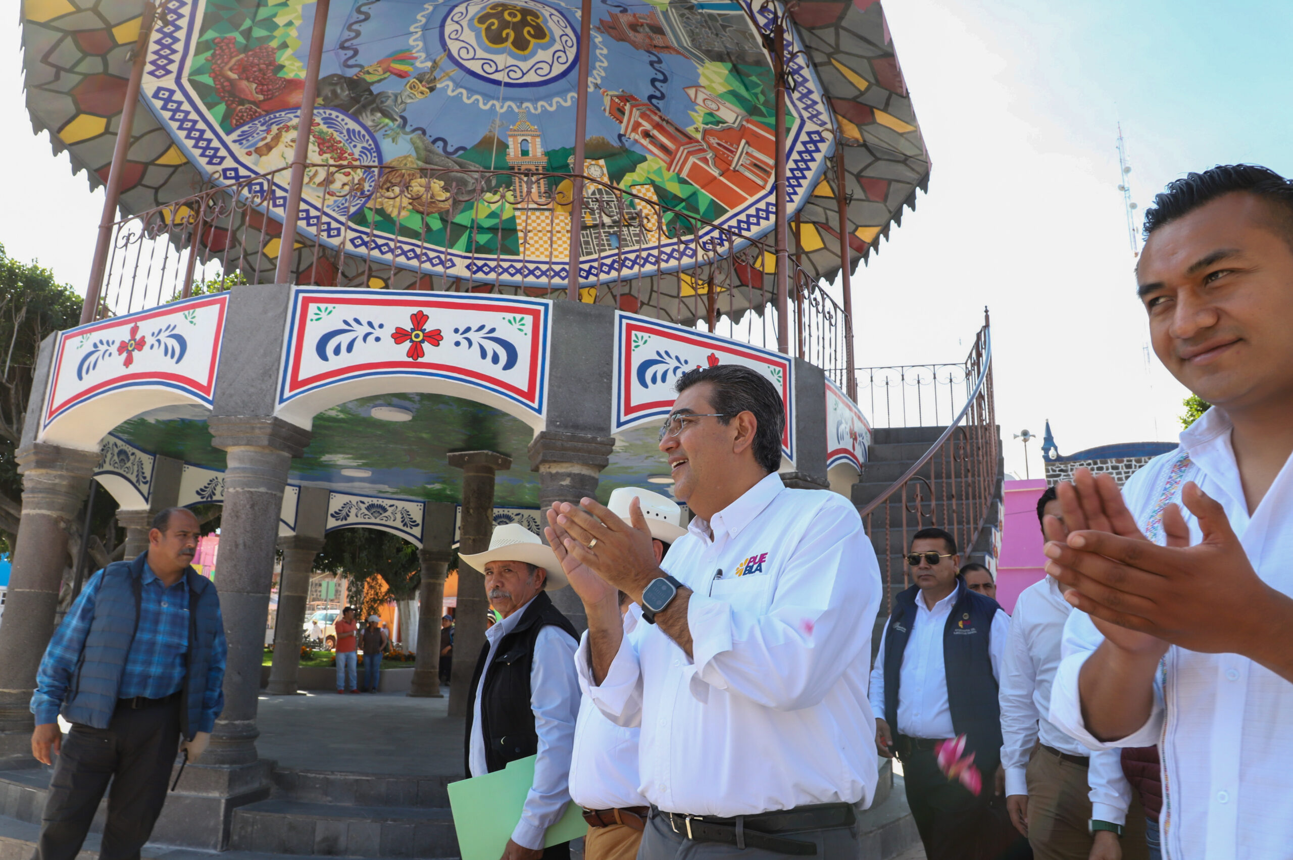 Desde San Nicolás de los Ranchos, Sergio Salomón ratifica respaldo a los 217 alcaldes de Puebla