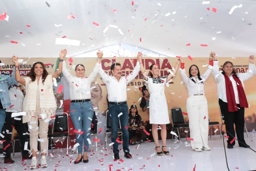 Acompaña Olivia Salomón a la candidata Claudia Sheinbaum en su visita a Puebla