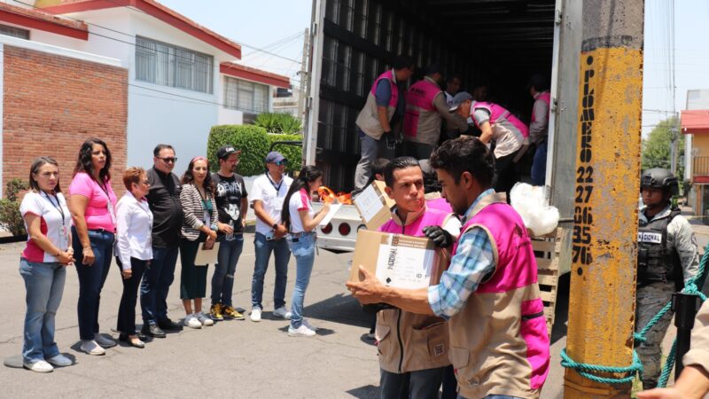 Recibe INE Puebla boletas electorales federales para las elecciones del 2 de junio