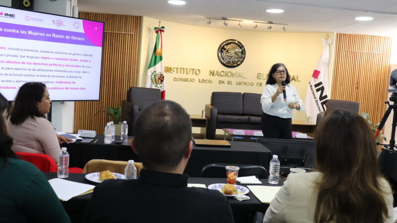 Promueve INE en Puebla acciones para erradicar la violencia política contra las mujeres en razón de género
