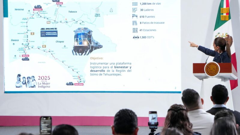Corredor Interoceánico es un proyecto de mucha importancia para el desarrollo económico del país: Claudia Sheinbaum