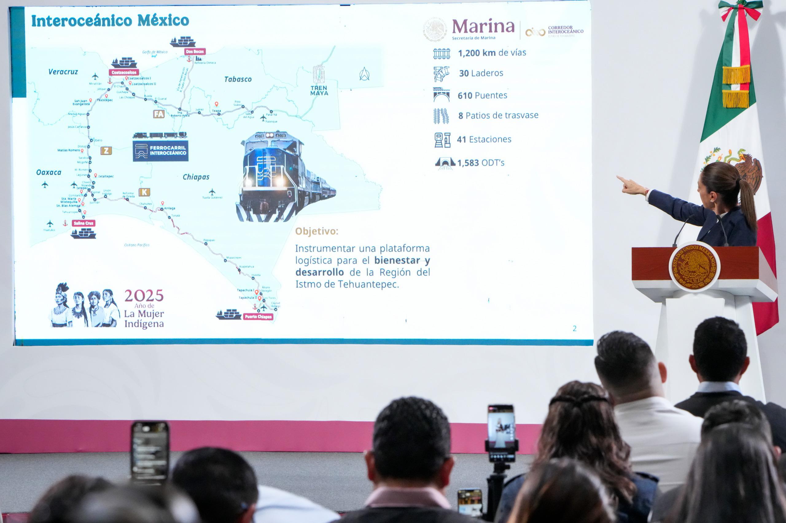 Corredor Interoceánico es un proyecto de mucha importancia para el desarrollo económico del país: Claudia Sheinbaum