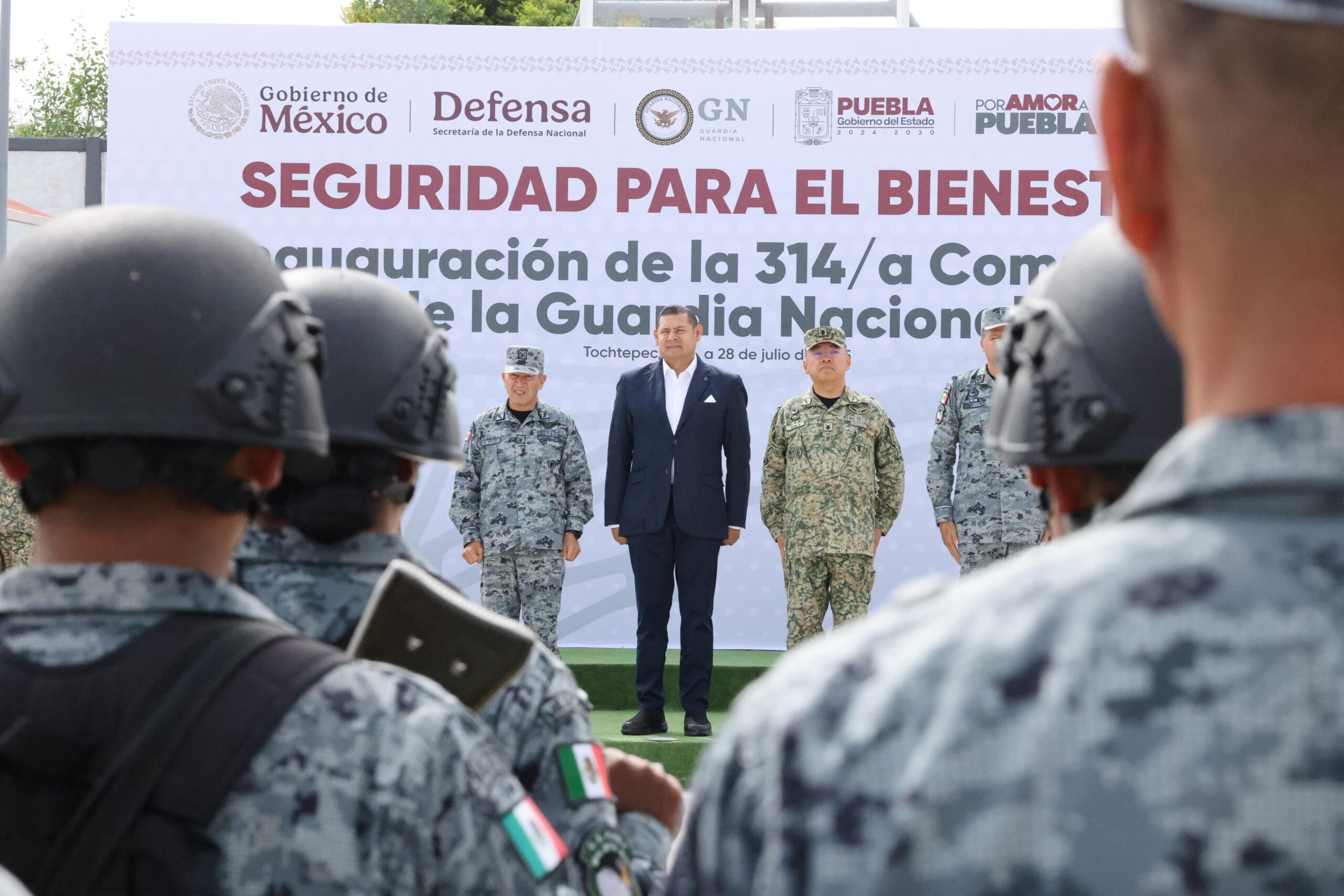 Seguridad con compromiso: inauguran 314ª Compañía de Guardia Nacional en Puebla