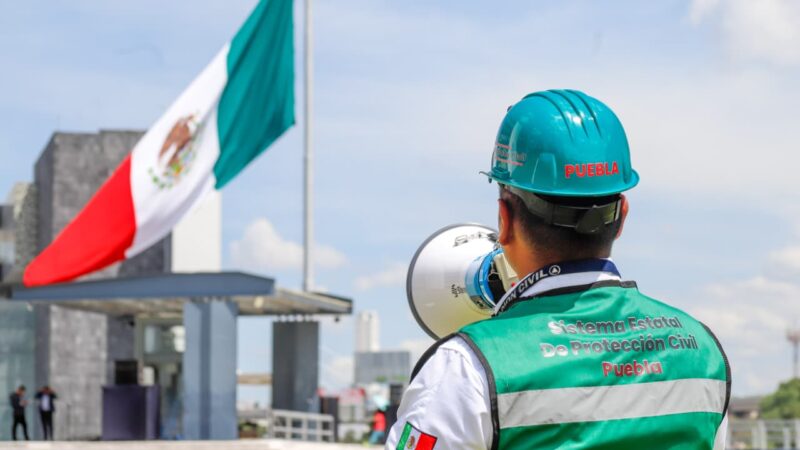 Puebla se suma con éxito al segundo simulacro nacional 2025