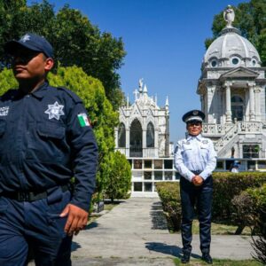 Policía Auxiliar refuerza presencia operativa por conmemoración de Día de Muertos en Puebla