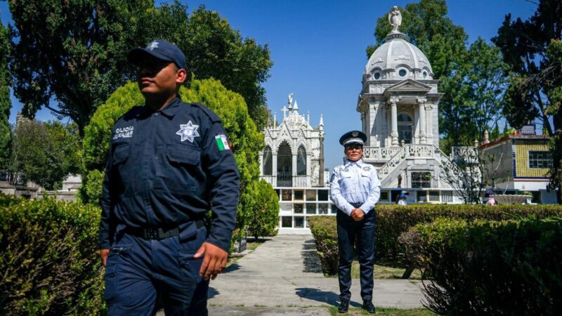 Policía Auxiliar refuerza presencia operativa por conmemoración de Día de Muertos en Puebla