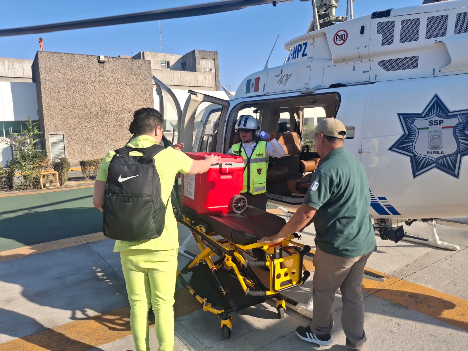 Coordina Puebla traslado aéreo de órganos para trasplante en CDMX