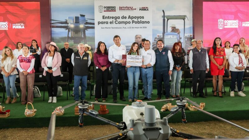 Con maquinaria y apoyos directos, Puebla reactiva 200 mil hectáreas de campo