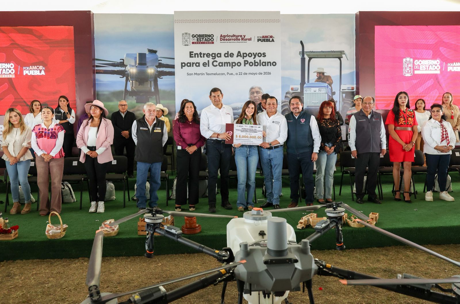 Con maquinaria y apoyos directos, Puebla reactiva 200 mil hectáreas de campo
