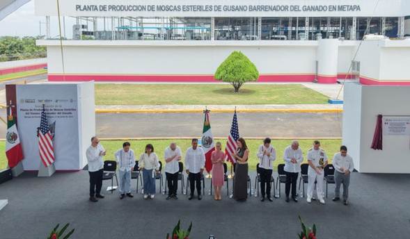 Presidenta inaugura Planta de Producción de Moscas Estériles del Gusano Barrenador del ganado en Metapa de Domínguez, Chiapas