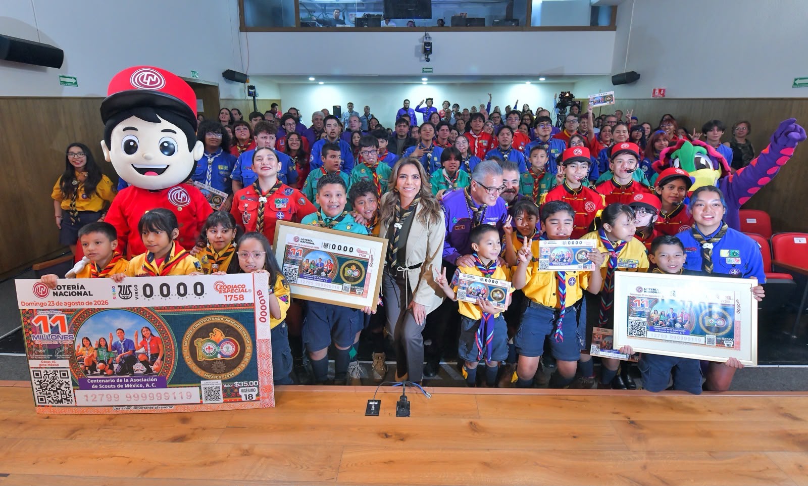 Celebra Lotería Nacional el Centenario de los Scouts en México y su historia de formación en niñas, niños y jóvenes