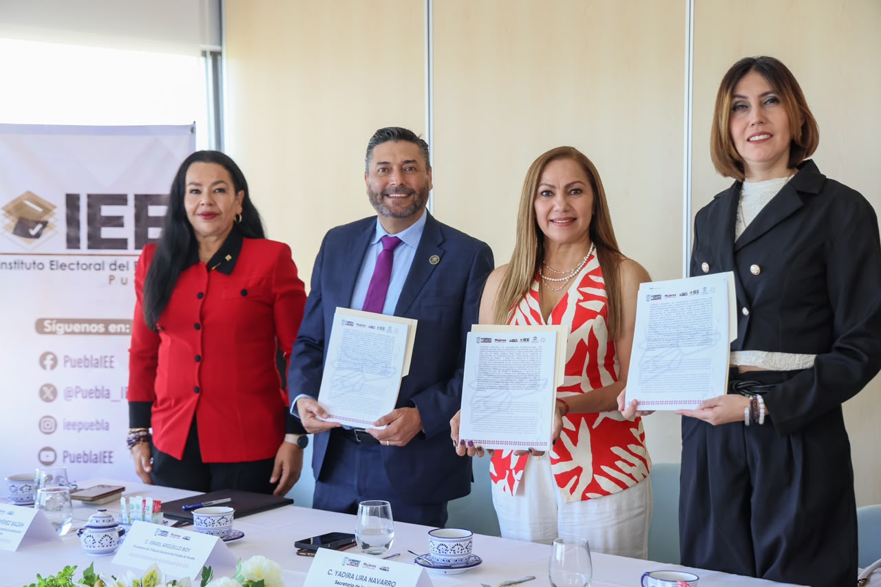 Firman Convenio Interinstitucional para fortalecer participación política de las mujeres en Puebla