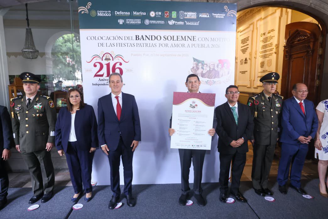 Con patriotismo y amor por Puebla, inicia conmemoración del 216 Aniversario de la Independencia de México
