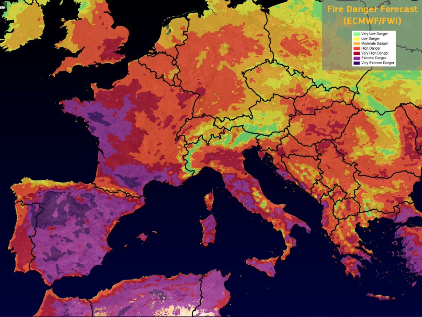 Europa occidental padece ola de calor sofocante; Reino Unido emite la primera advertencia de calor extremo rojo