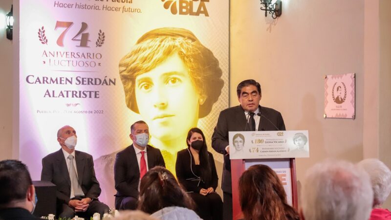 74 Aniversario Luctuoso de Carmen Serdán Alatriste y 180 Aniversario Luctuoso de Leona Vicario