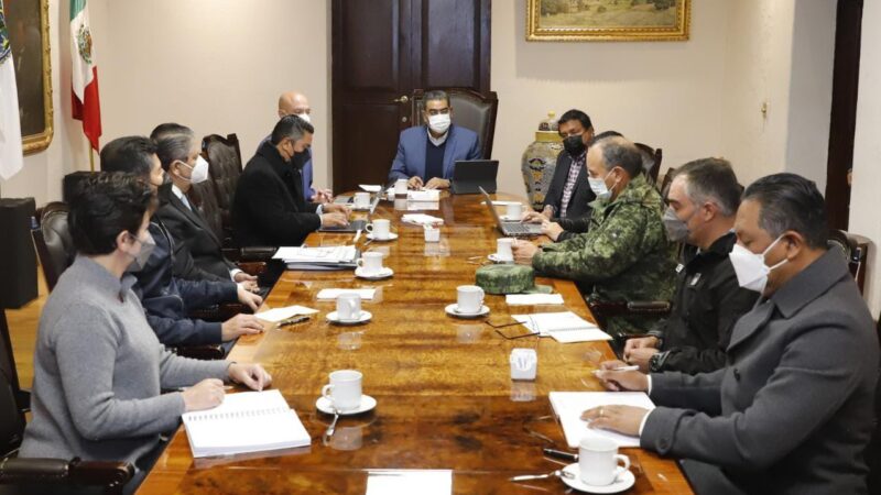 Pactan Sergio Salomón Céspedes y Eduardo Rivera reforzar Seguridad en Puebla Capital