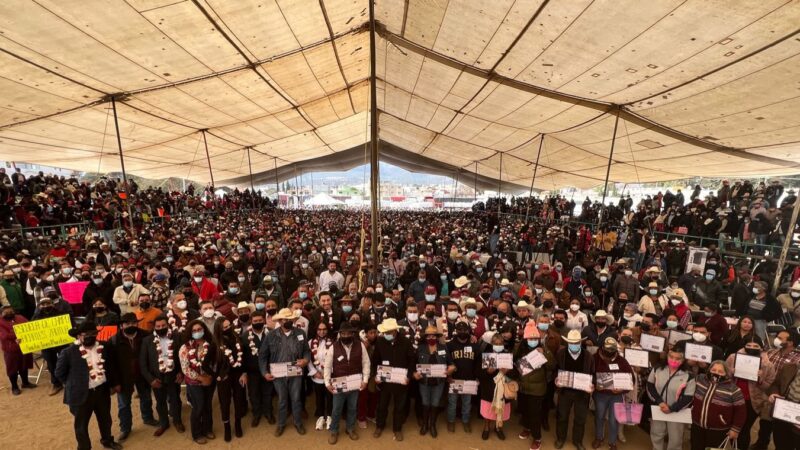 Entrega Sergio Salomón Céspedes 6 mil apoyos para campo y apoyos de Bienestar en Libres