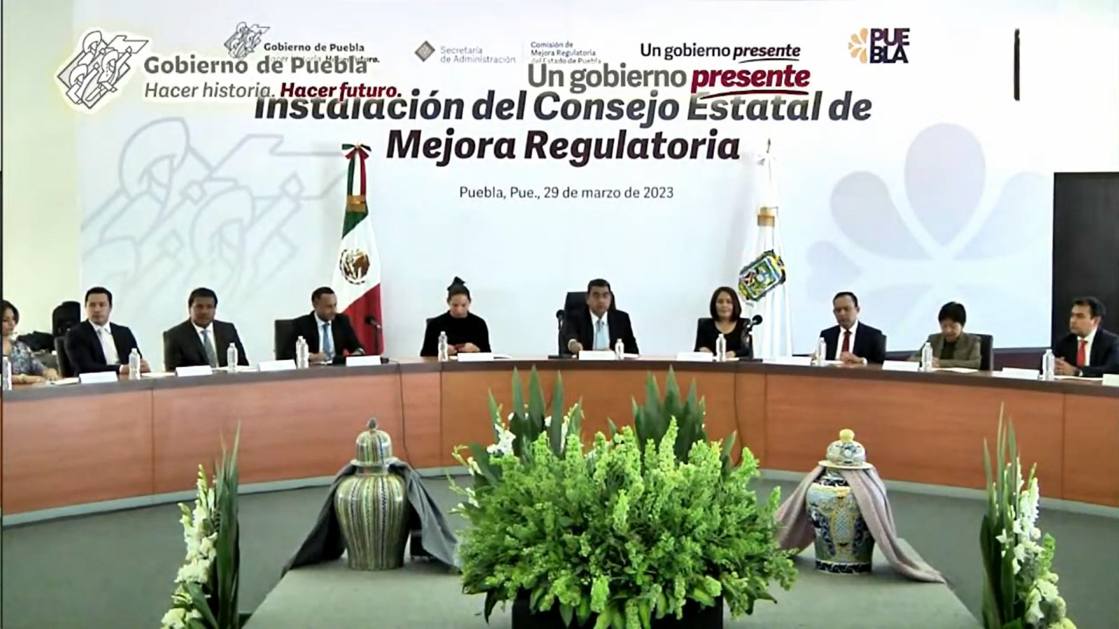 Puebla ofrece las mejores condiciones para invertir: Sergio Salomón
