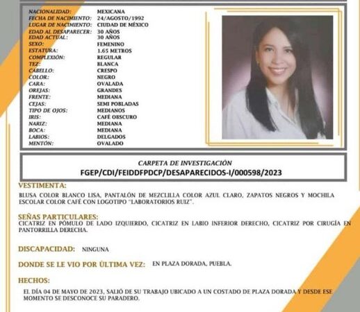 Exige DIP Julieta Vences a la Fiscalía de Puebla garantice justicia para Esmeralda Islas