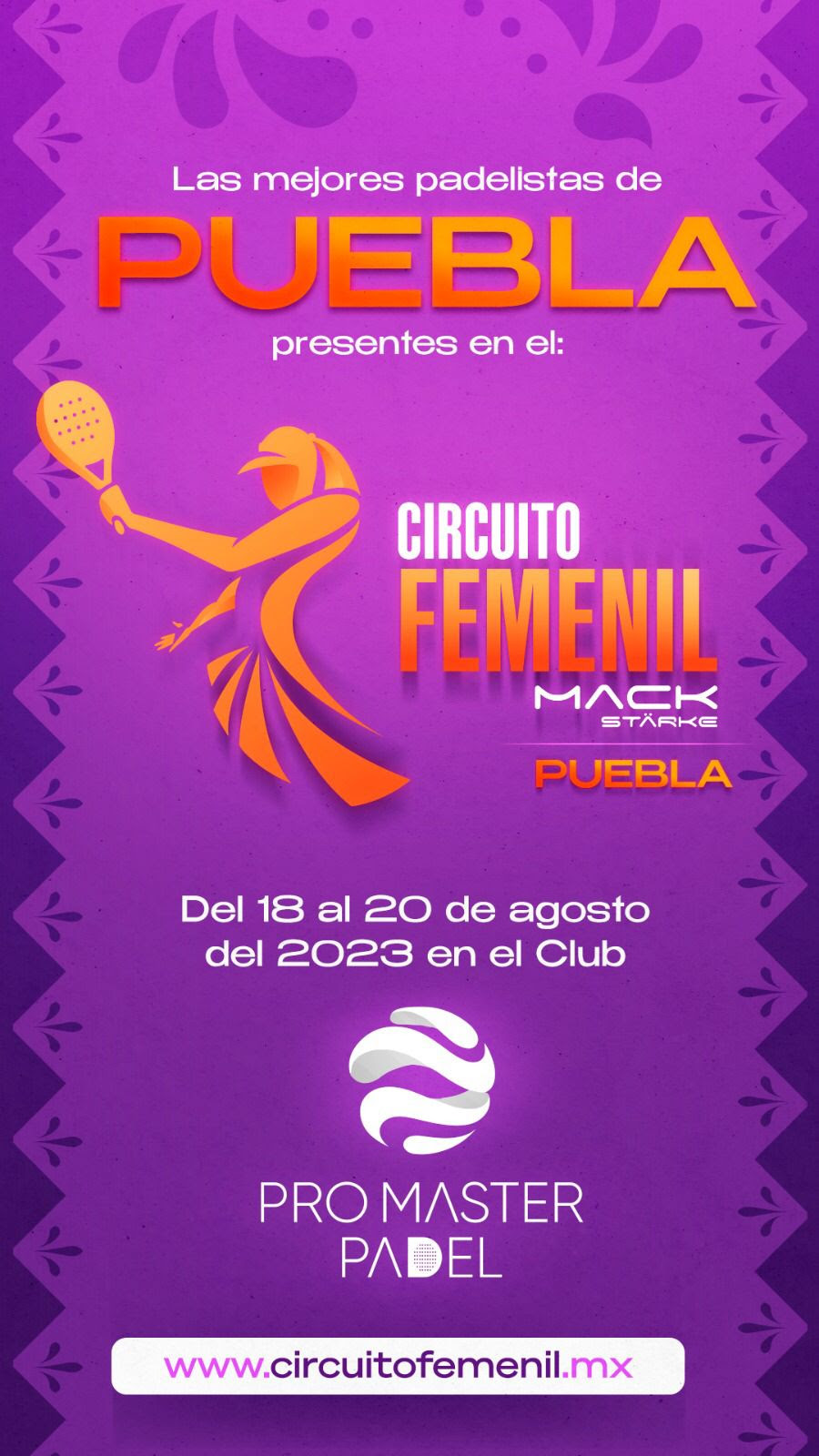 Circuito Femenil de Pádel abre su torneo a nivel nacional en Puebla