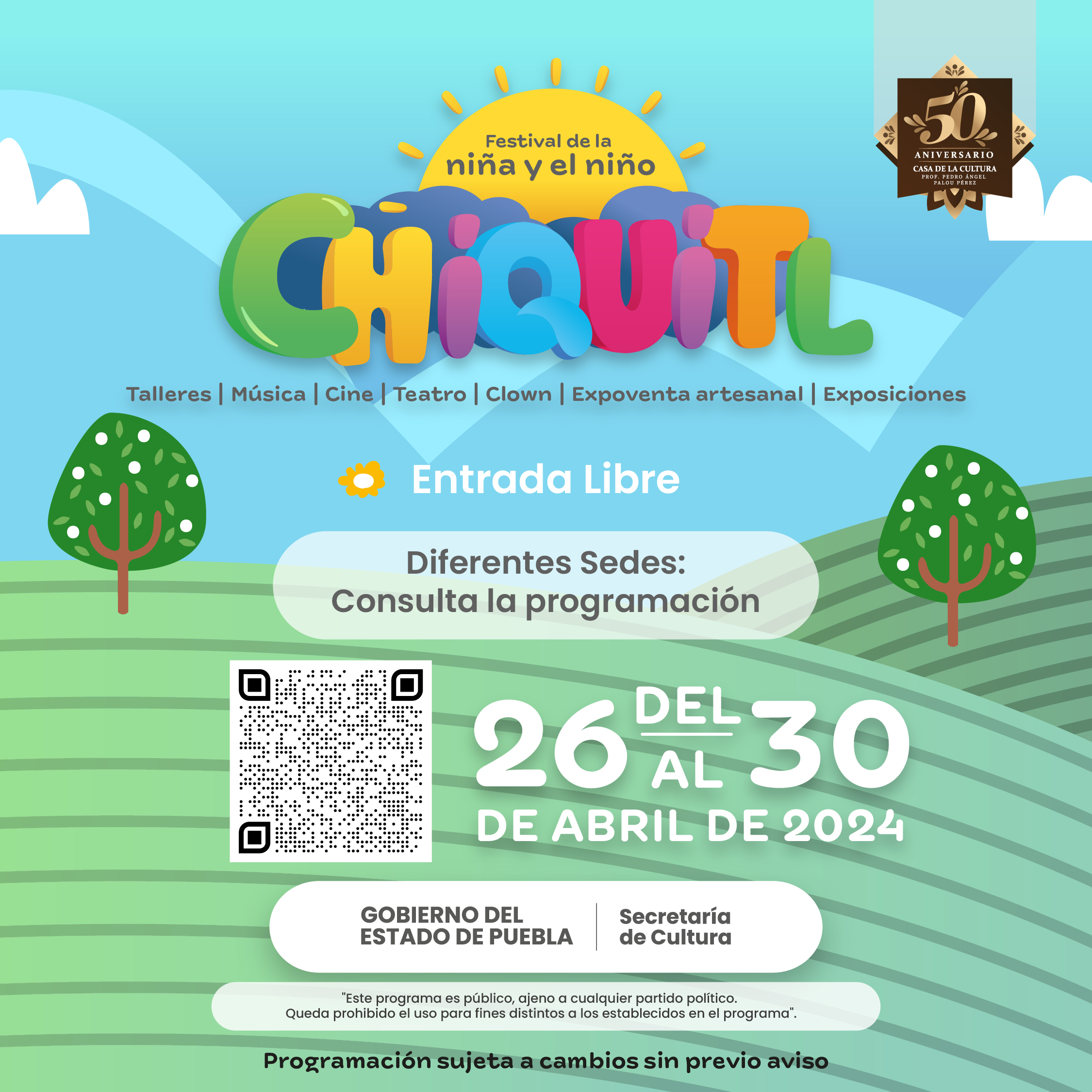 Festival “Chiquitl 2024” en Puebla con más de 20 actividades infantiles