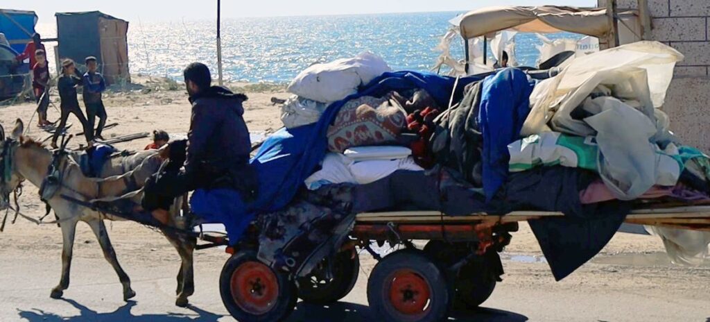 Noticias ONU_ Ziad Taleb Desplazados saliendo de Rafah hacia el centro de Gaza.