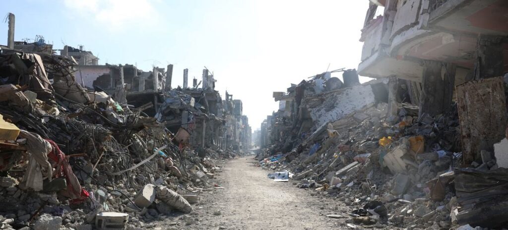 © UNRWA Barrio gazatí en ruinas tras los ataques aéreos y terrestres de Israel.