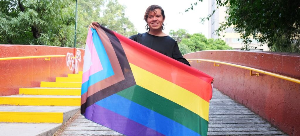 Izael Euan _ONU México Galo, que se identifica como no binaria trans y queer