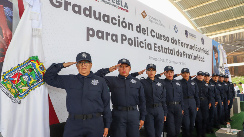 Encabeza el gobernador Sergio Salomón Graduación de 170 policías; los convoca a garantizar la paz social