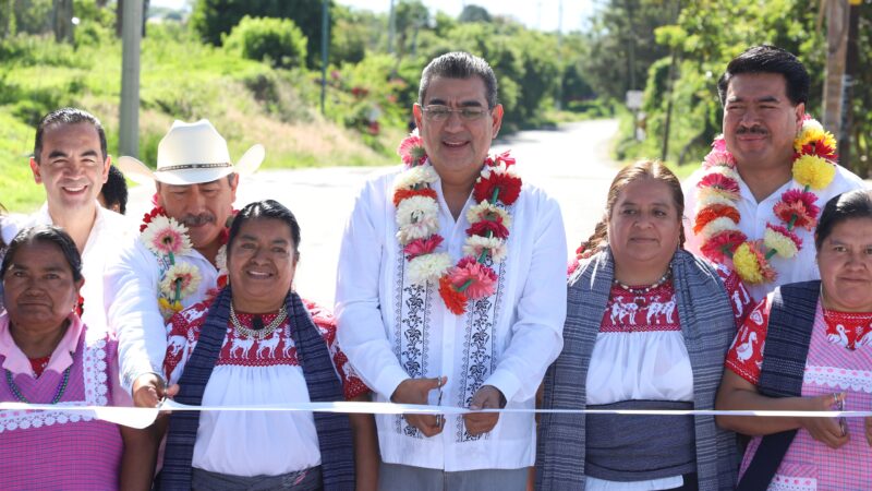 Sergio Salomón inauguró la rehabilitación de la ruta de evacuación número 9 carretera Tochimilco – Atlixco
