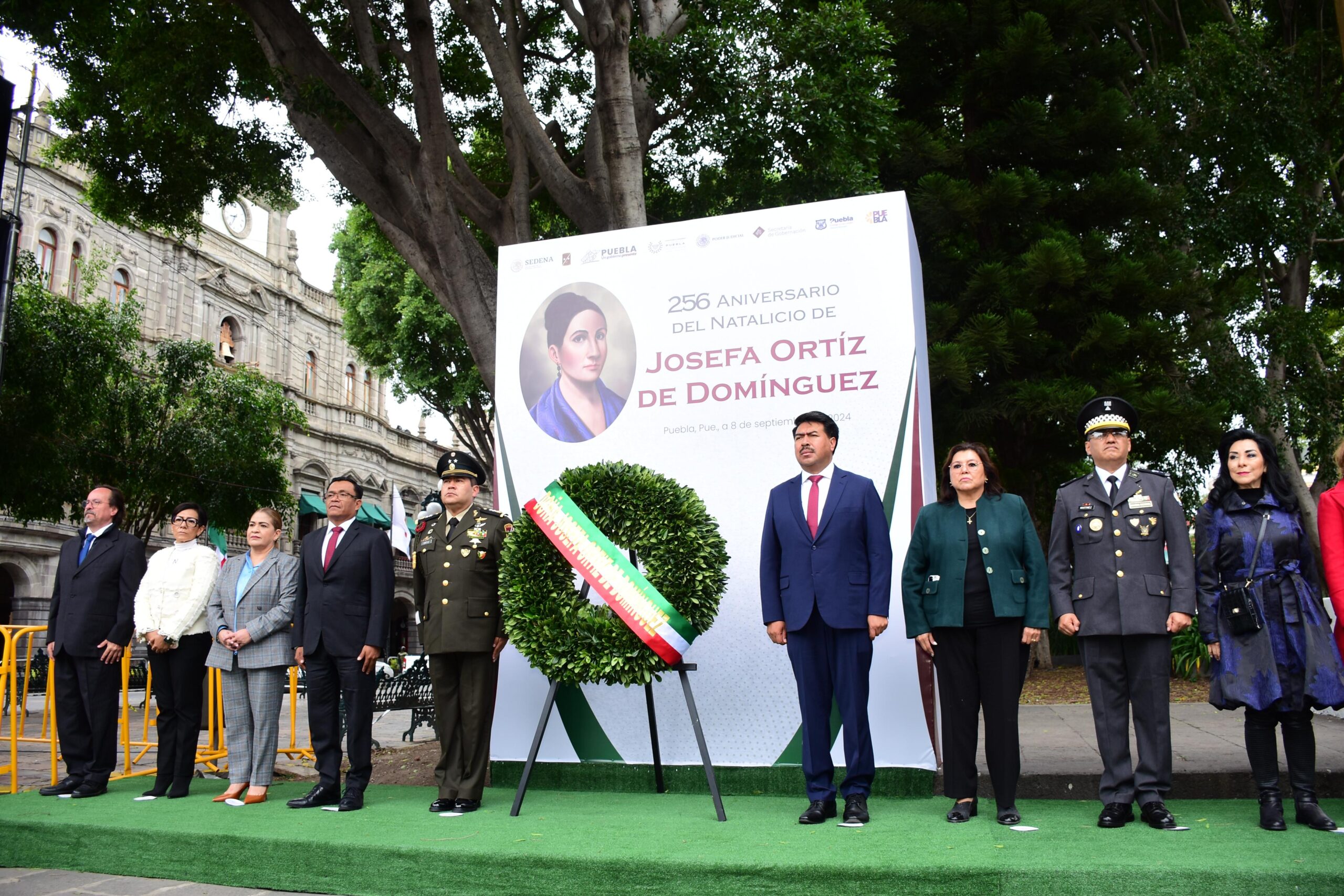 Conmemoran el 256 aniversario del natalicio de Josefa Ortiz de Domínguez y el 162 aniversario luctuoso del General Ignacio Zaragoza